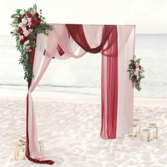 Artificial Wedding Arch Flower Kit Artificial Flower Arrangements With Drapes