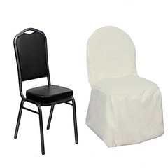 50 Ivory POLYESTER BANQUET CHAIR COVERS Wholesale Wedding Party Decorations