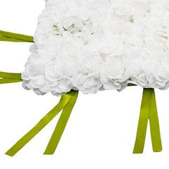 Artificial Silk Flower Wall Panel 1 × 1m White Rose Dahlia Hydrangea Backdrop
