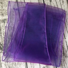 cadbury purple organza chair sashes chair ties bow ribbon wedding birthday decor