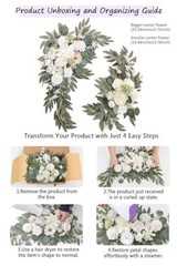 Wedding Arch Faux Flowers Set of 2 Wedding Welcome Sign for Wedding Decor White