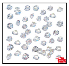 Clear Glass Diamonds 500PCS Crystal Gems Pirate Treasure 10Mm Fake Diamond