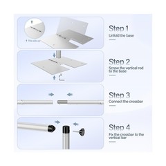 EMART Heavy Duty Backdrop Stand, 10x12Ft Adjustable Pipe and Drape kit with 9…