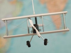 Hanging Airplane, Black White, Nursery Decor, Decorative wooden airplane