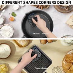 Cast Iron Scrubber with Pan Scraper, 316 3.1inch*3.5inch*3inch, Black