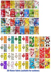 Flower Silk Lanterns 22cm: Vietnamese Lanterns Decor, Set of 8