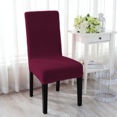 1/4/6pcs Solid Stretch Chair Cover Spandex Slipcover Seat Protector Party Decor