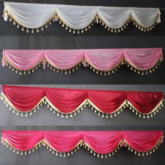 1/3m Detachable Ice Silk Swag for Wedding Party Backdrops Curtain Decorations