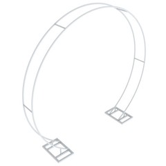 7.8 Ft Round Metal Arch Garden Arbor for Wedding Garden Outdoor Party Decoration