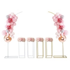 Ballon Stand+2Flower Stands Arch Backdrop Stand for Parties Wedding Flower Stand