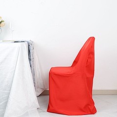 10 Red Polyester FOLDING CHAIR COVERS Wedding Banquet Reception Decorations