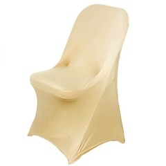 10 Champagne Stretchable Spandex Chair Covers Event Party Reception Decorations