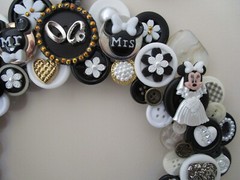 Mickey & Minnie Mouse Wedding Wreath or Candle Ring Disney Hademade Great Gift