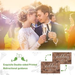 Wedding Direction Signs – 3 Pack Double-Sided Arrow Yard Signs with Metal Stakes