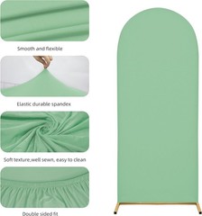 6FT Wedding Arch Cover Mint Green – Stretchy Spandex Backdrop Fabric