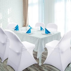 50pc Spandex Folding Chair Covers Universal Stretch Washable Fitted Slipcover