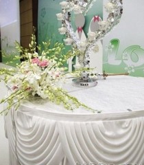 Silk Satin White Detachable Swag For Wedding Backdrop Curtain Party Decor-3M