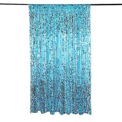TURQUOISE 8×8 ft Big Payette Sequined BACKDROP CURTAIN Wedding Decorations