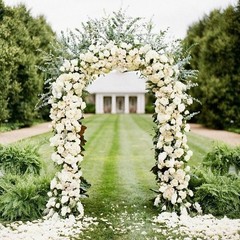 7.9ft Metal Army Green Wedding Party Prom Garden Floral Decoration Arbor Arch
