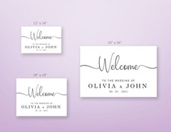 Custom Wedding Welcome Simple Sign Outdoor Indoor Wedding Sign For weddimg gift