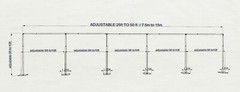 ADJUSTABLE QUICK BACKDROP KIT 10FT TALL x 50 FT WIDE PIPE WITHOUT DRAPE
