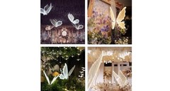2 PCS CNCEST 23.6″ Wedding Butterfly LED Floor Lamp Set Adjustable Stand Lights