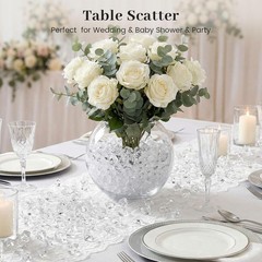 Versatile 1000PCS Clear Plastic Gems for Weddings and Party Decorations