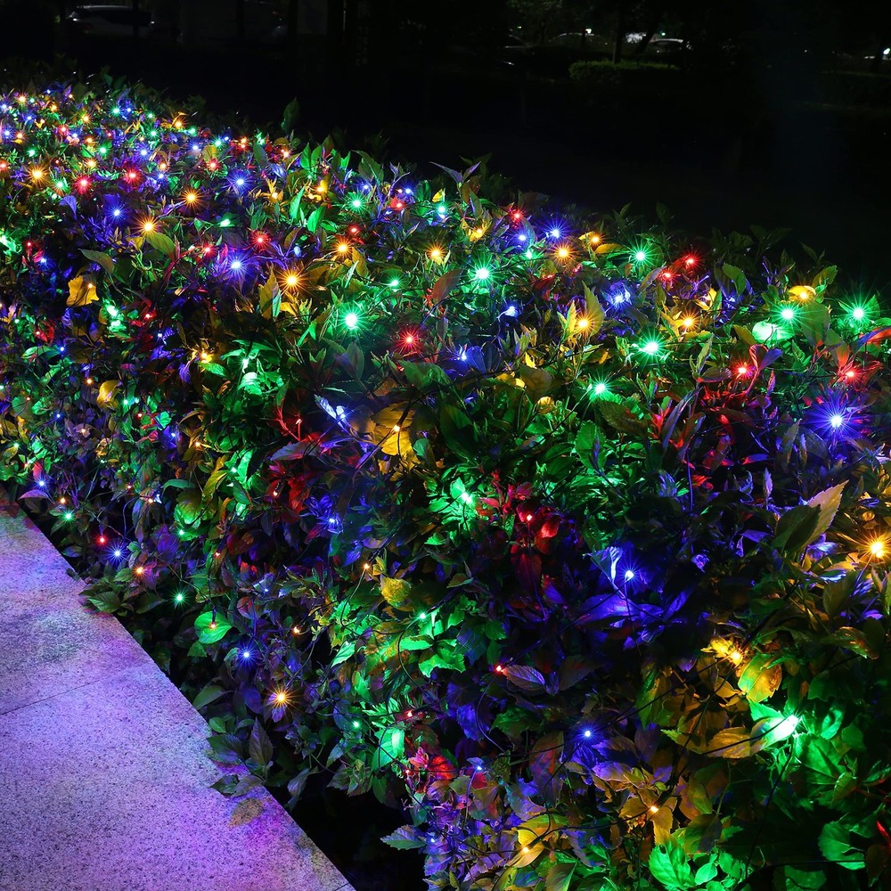 12ft x 5ft 360 LED Christmas Net Lights, 8 Modes Waterproof With Timer Low Vo…