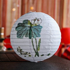12Inch Printed Flower round Chinese Paper Lanterns Birthday Wedding Decor Craft