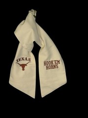 University of Texas (UT) Cotton Wreath Sash (2 Logos) 31k Stitch Hook Em Horns