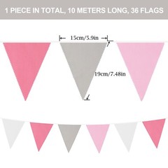 10M/33Ft Multicolor Bunting Banner Wedding for Birthday Baby Shower Party Decor