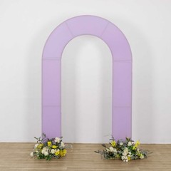8ft LAVENDER Fitted Spandex Open Arch Double Sided Backdrop STAND COVER Party