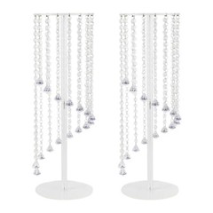 2Pcs Flower Vase Column Flower Stand Tall Vases for Wedding Party Centerpieces