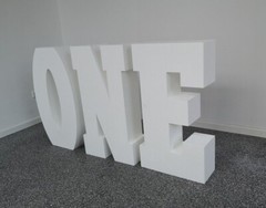TWO 80x20cm Letters Set Styrofoam Decoration Number 2nd Birthday Toddler DIY