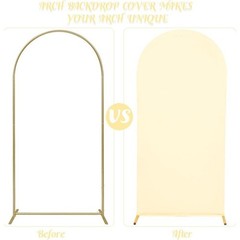 Set of 2 Spandex Wedding Arch Cover Double Sided Backdrop Stand Decor Party New