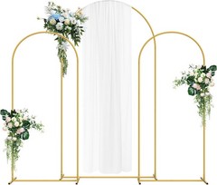 Set of 3 Wedding Arch Backdrop Stand Garden Floral Balloon Arch 7.3&6&6FT Party