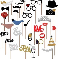 Wedding Photo Booth Props New Design Attached To The Stick US Seller, Ships Free