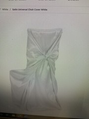 10 Satin Universal Fit Self Tie Bow Chair Cover Wedding Banquet Folding White