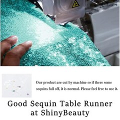 12×108-Inch Sequin Table Runner Teal 1 Piece Table Runner Wedding Halloween