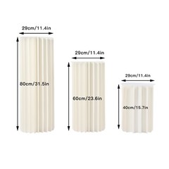3PCS Cylinder Pedestal Stands Sturdy Multi-Use Display Columns for Wedding,