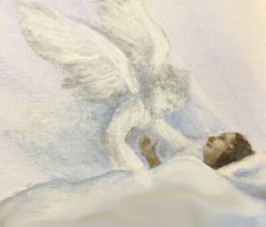 Angel,angel picture,Guardian Angel,print,paper,white,blue,loss of loved,sympathy