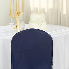 6 Navy Blue Polyester BANQUET CHAIR COVERS Wedding Ceremony Party Decorations