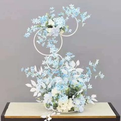 2pcs A set Round Wedding Arch Backdrop Rings Loops Flower Balloon Lawn R G1N