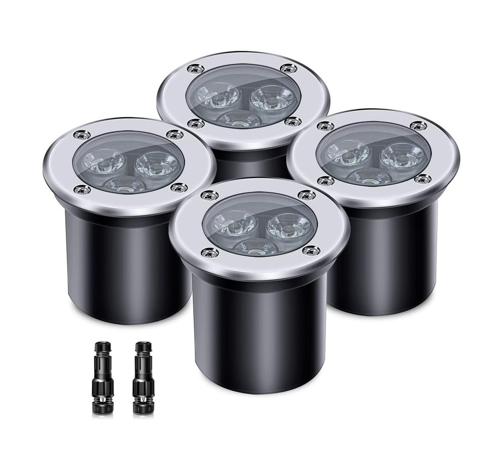 4 Pack 3w 12v Low Voltage In-ground Lights LED Landscape Light Waterproof IP6…