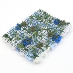 6 Pieces 23.62*15.74″ Silk Blue& White& Green Artificial Flowers Wall Decoration