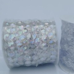 1 Roll 66Ft 20M Acrylic Crystal Bead Garland Diamond Diy Strand Curtain Wedding