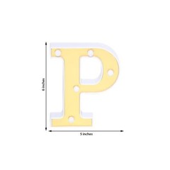6″ tall GOLD P LED Lighted Marquee Letters Sign Party Wedding Events Decorations