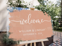 Acrylic Wedding Welcome Sign, Wedding Decor, Clear Acrylic Wedding Sign