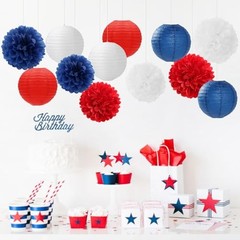 Fourth-4th Of July Imemorial-Day Party-Decorations – 15pcs Red White Red Blue