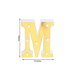 6″ tall GOLD M LED Lighted Marquee Letters Sign Party Wedding Events Decorations